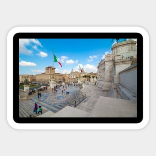 Piazza Venezia in Roma, Italy Sticker